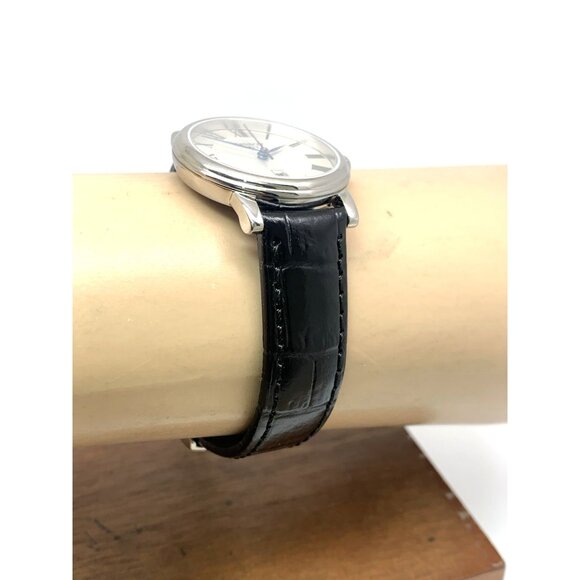 Tissot Women's Watch T1222101603300 Swiss Quartz Silver Dial Black Leather 30mm - Picture 12 of 14